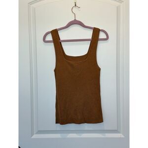 NWT Madewell MacLaine Sweater Tank Light Brown Size XL